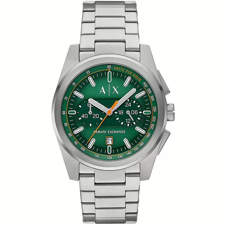 Chronograph Precision in Silver and Green Dial