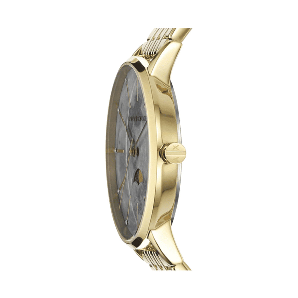 Armani Exchange Gold-Tone Moon Phase Watch