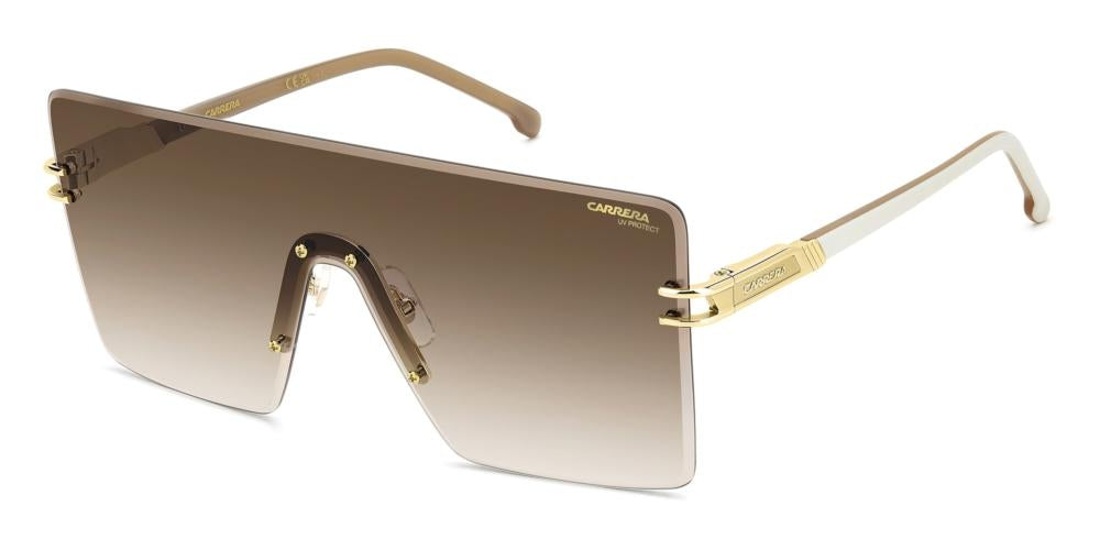 Radiant Shield Sunglasses with Gold Accents