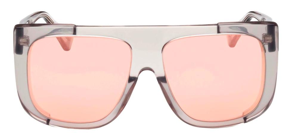 Ethereal Oversized Square Sunglasses in Translucent Grey