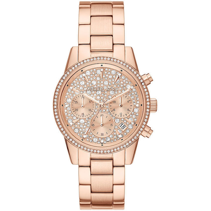 Michael Kors Rose Gold Crystal Chronograph