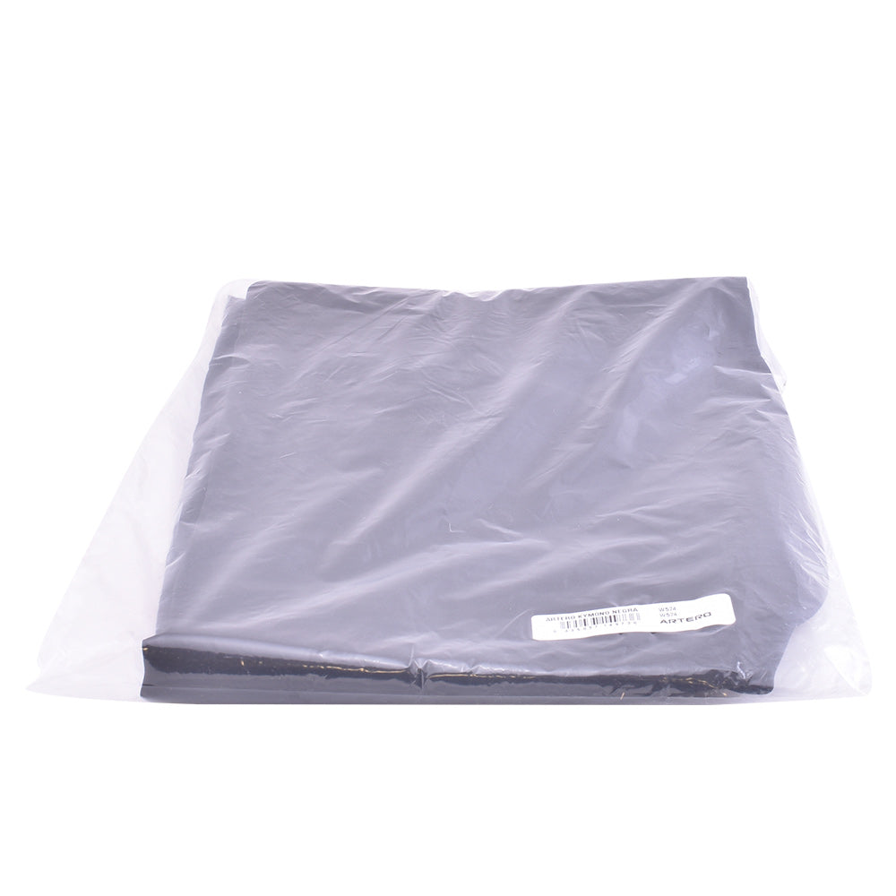 Black kimono-style salon wrap in lightweight polyester, Unisex