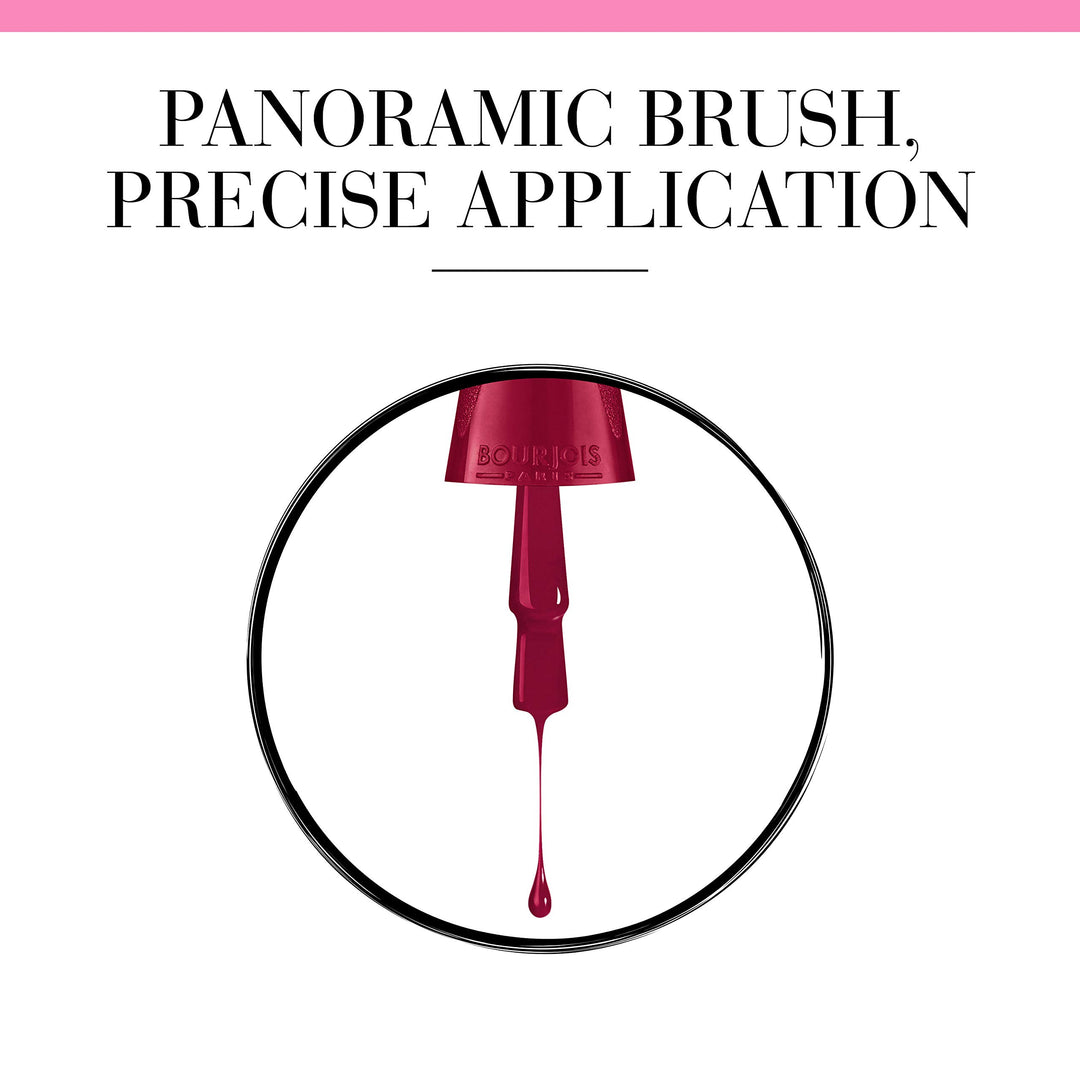9 ml cherry-pink nail polish bottle with fan applicator, glossy finish