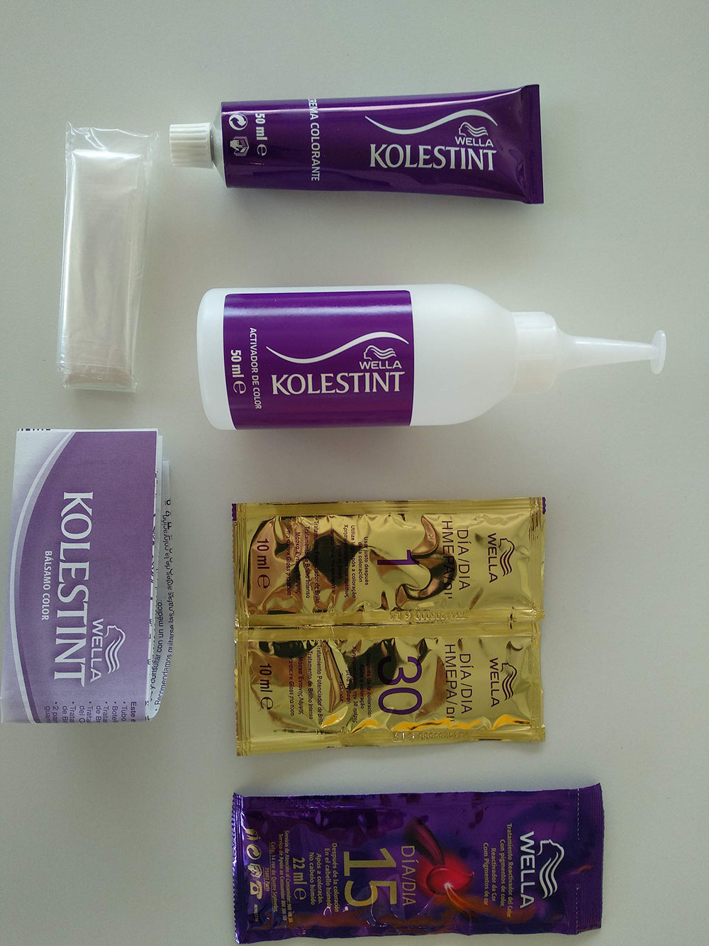 Honey-blonde colour balm kit with activator, three shine treatments and gloves, 50 ml