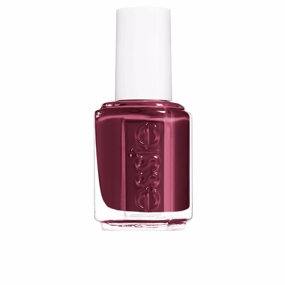 Bottle of deep garnet cream nail polish with wide brush, 13.5 ml