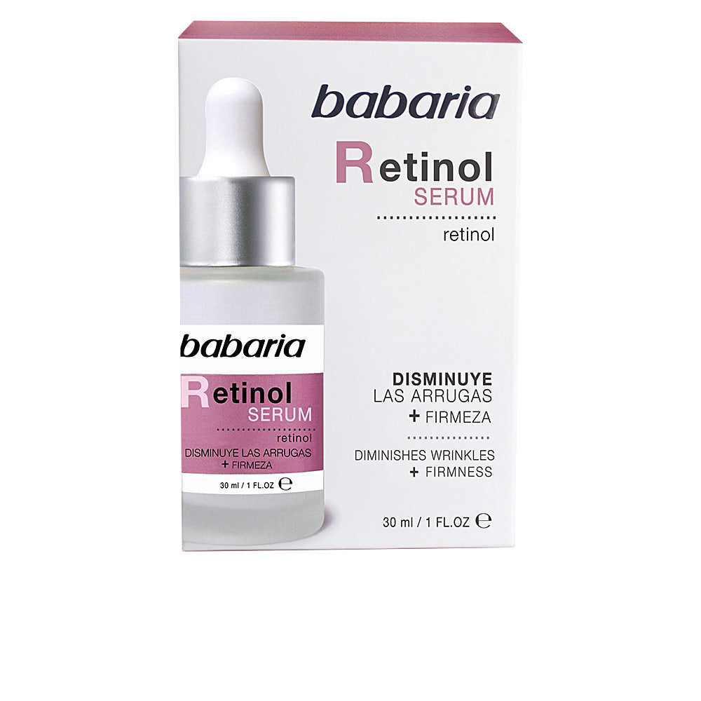 30 ml clear pump bottle of lightweight retinol anti-ageing serum for Women
