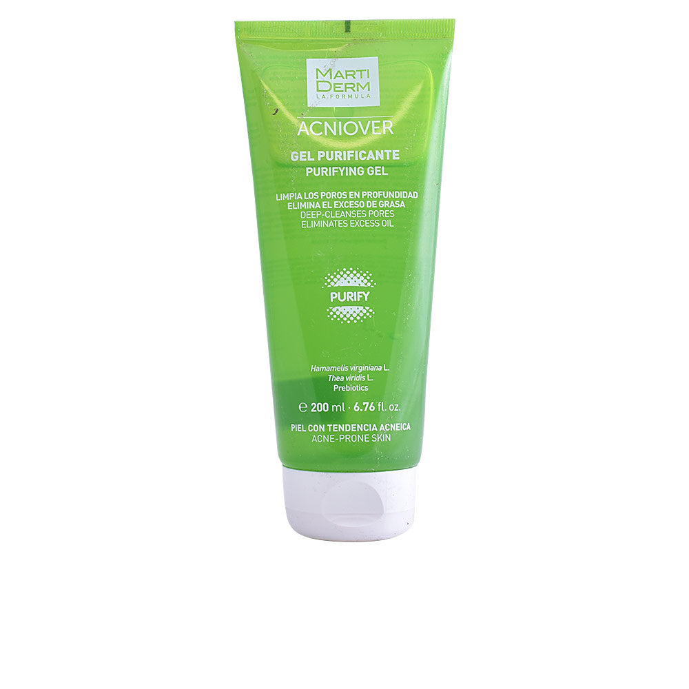 200 ml clear purifying gel bottle, Unisex daily cleanser, green tea and witch hazel key ingredients