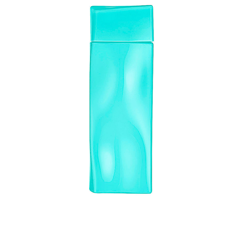 Sea-green block bottle with engraved wave motif, 100 ml Eau de Toilette for Women