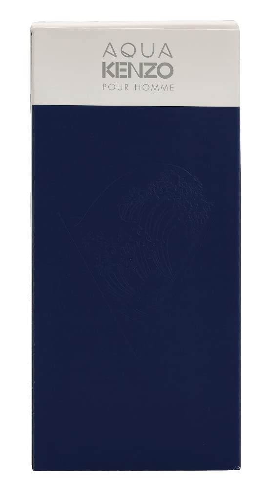 Cobalt-blue bottle engraved with Hokusai wave, 100 ml Eau de Toilette for Man