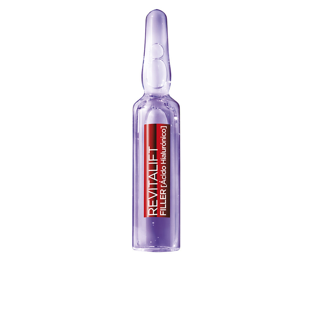 Clear glass ampoule vial of hyaluronic serum, 1.3 ml, single‑dose pack