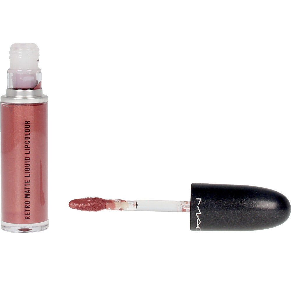 Matte liquid lip colour in warm rosy shade with tapered applicator, 5 ml