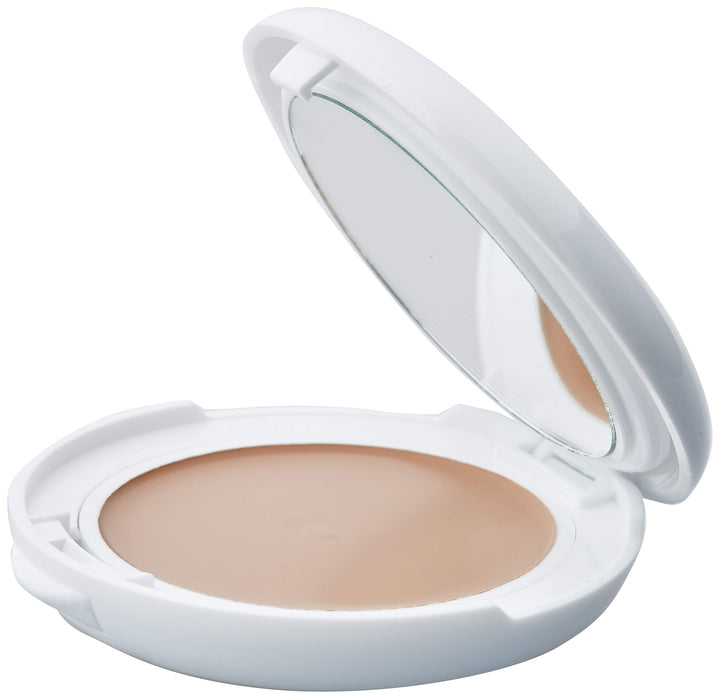Compact cream foundation in gold case, SPF50, 10 g, sponge included