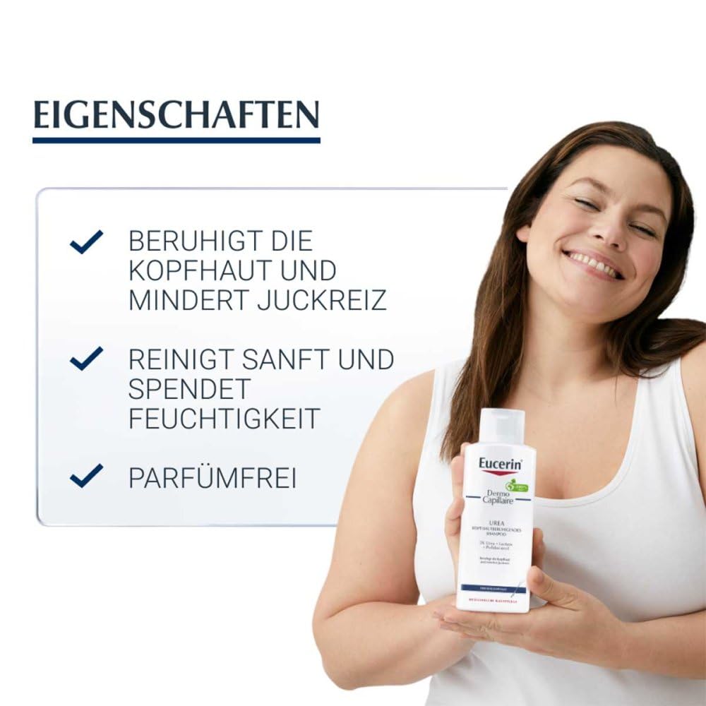 250 ml fragrance-free urea shampoo bottle for sensitive, dry scalp care