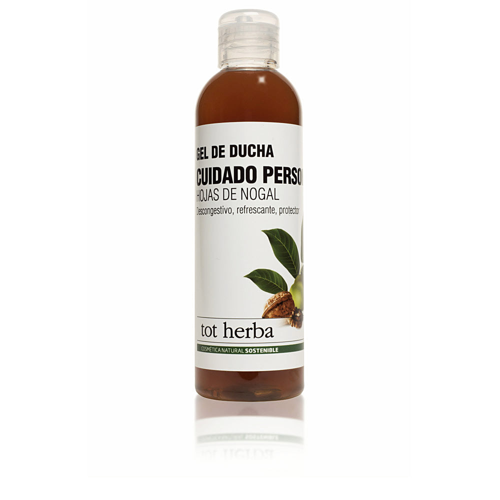 100 ml clear tube of walnut leaf intimate shower gel, cooling green label