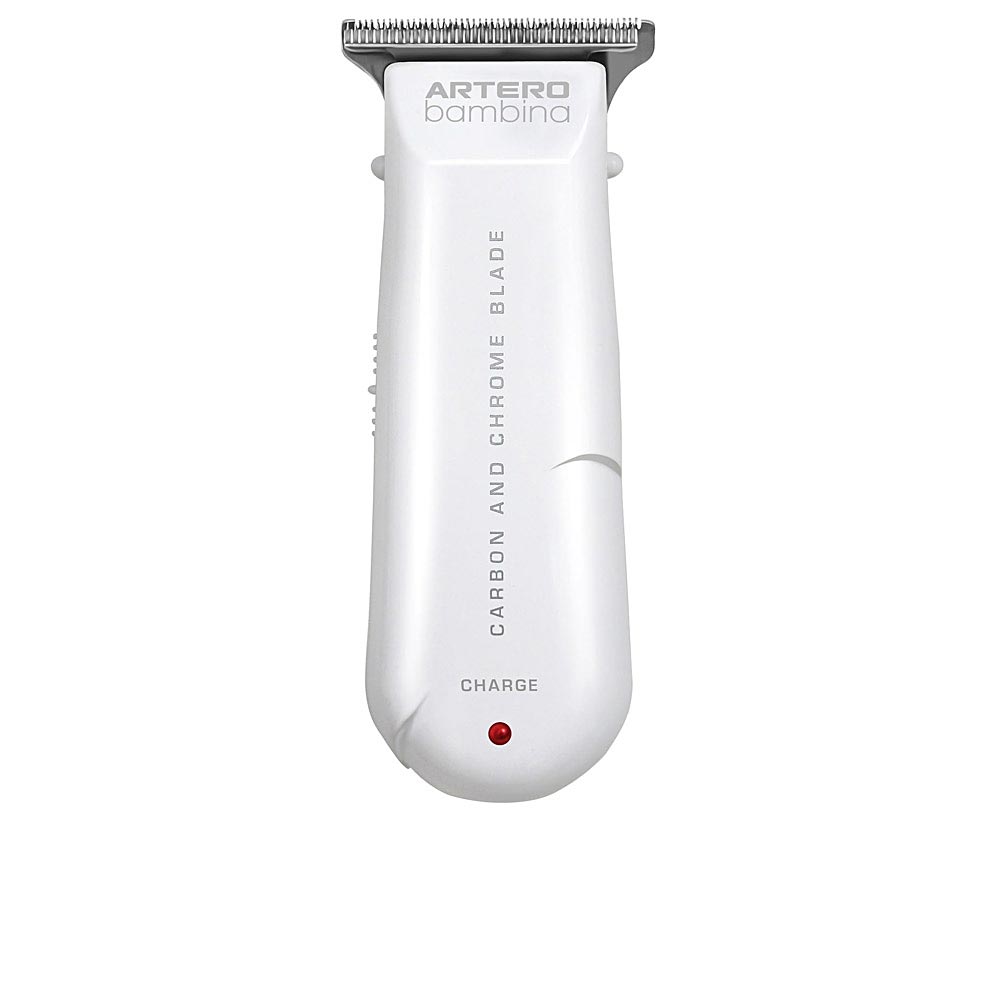 Slim cordless hair trimmer with stainless-steel blade and ergonomic grip
