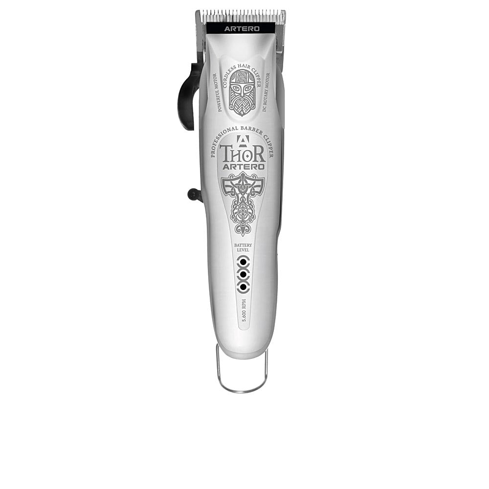 Thor Professional cordless hair clipper, ergonomic black body with detachable blades