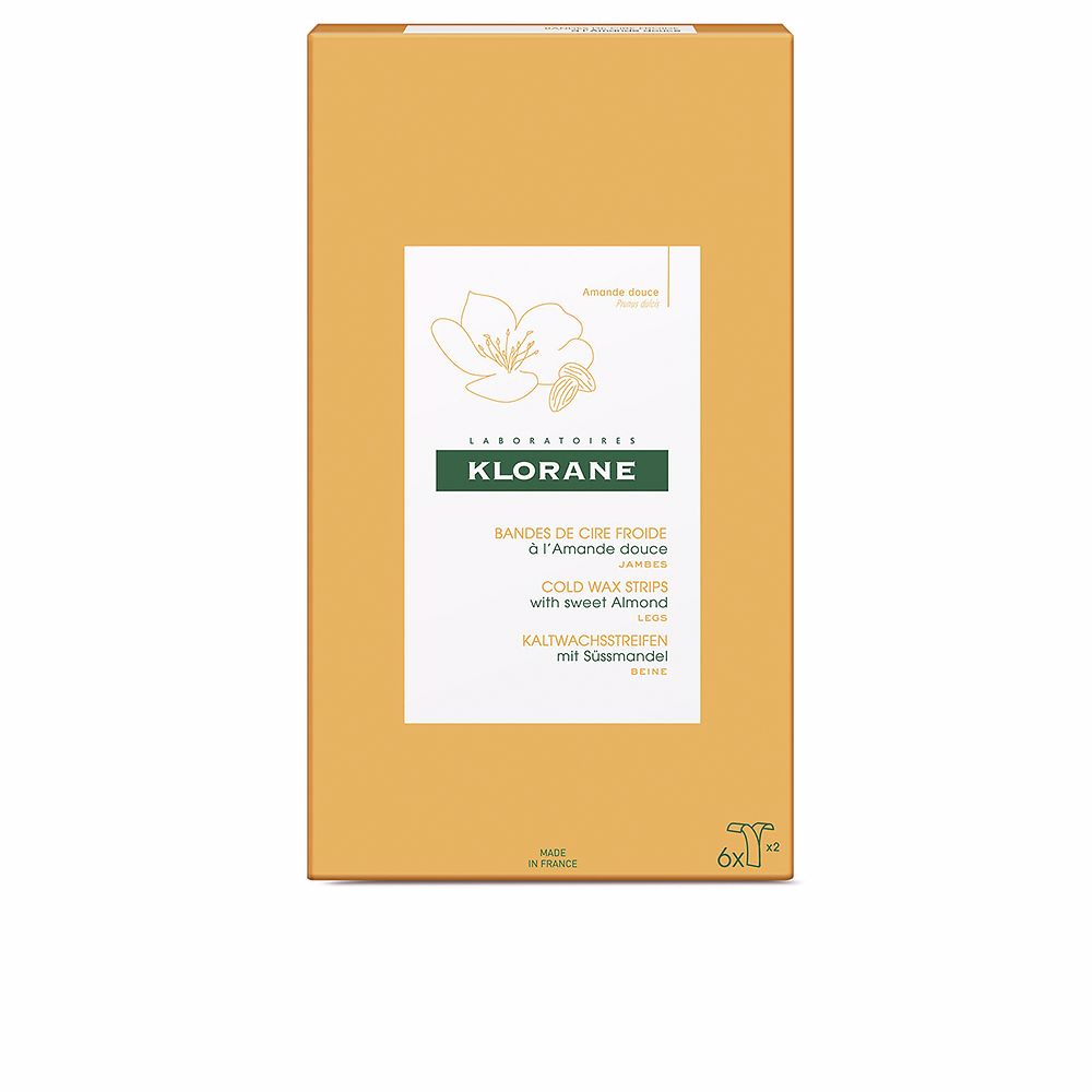 Pack of six ready-to-use sweet almond cold wax strips for Unisex hair removal