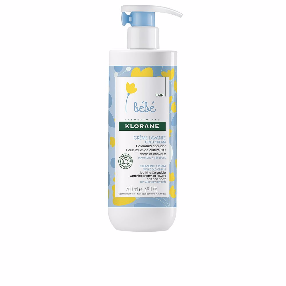 500 ml cleansing cream bottle — Cold Cream with calendula for Unisex baby skin