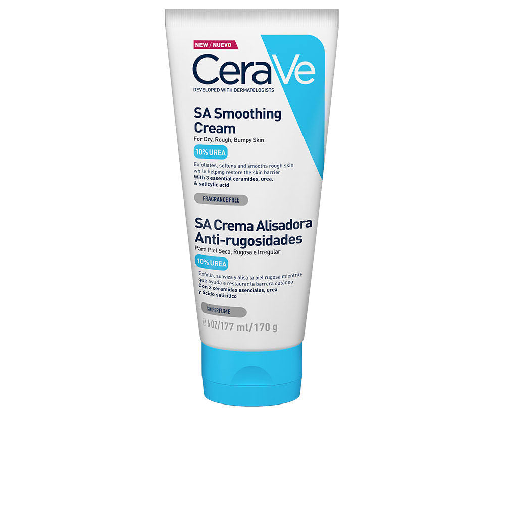 170 g jar of fragrance-free urea and salicylic body smoothing cream, white tub