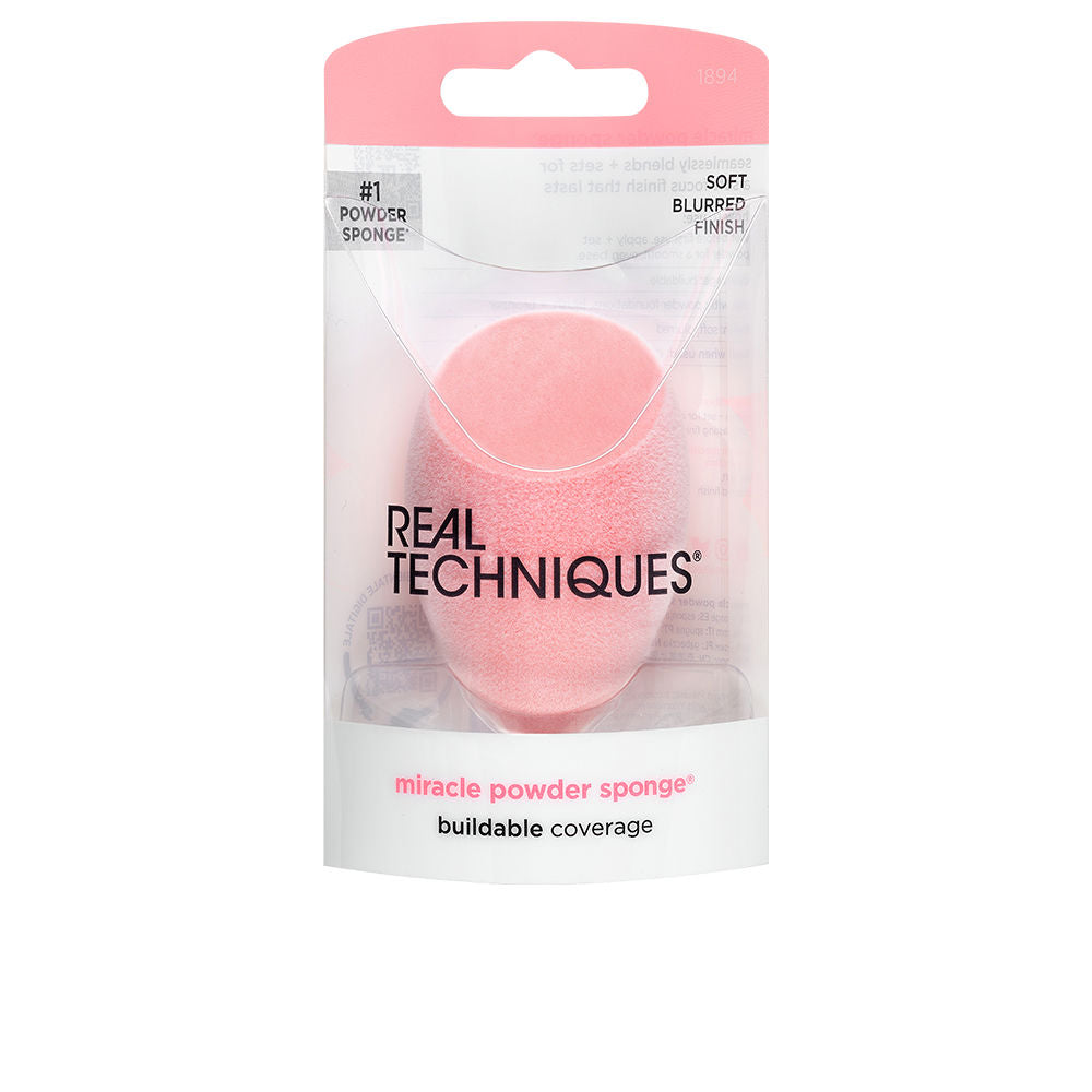 Small latex-free powder sponge for compact powder and blush application