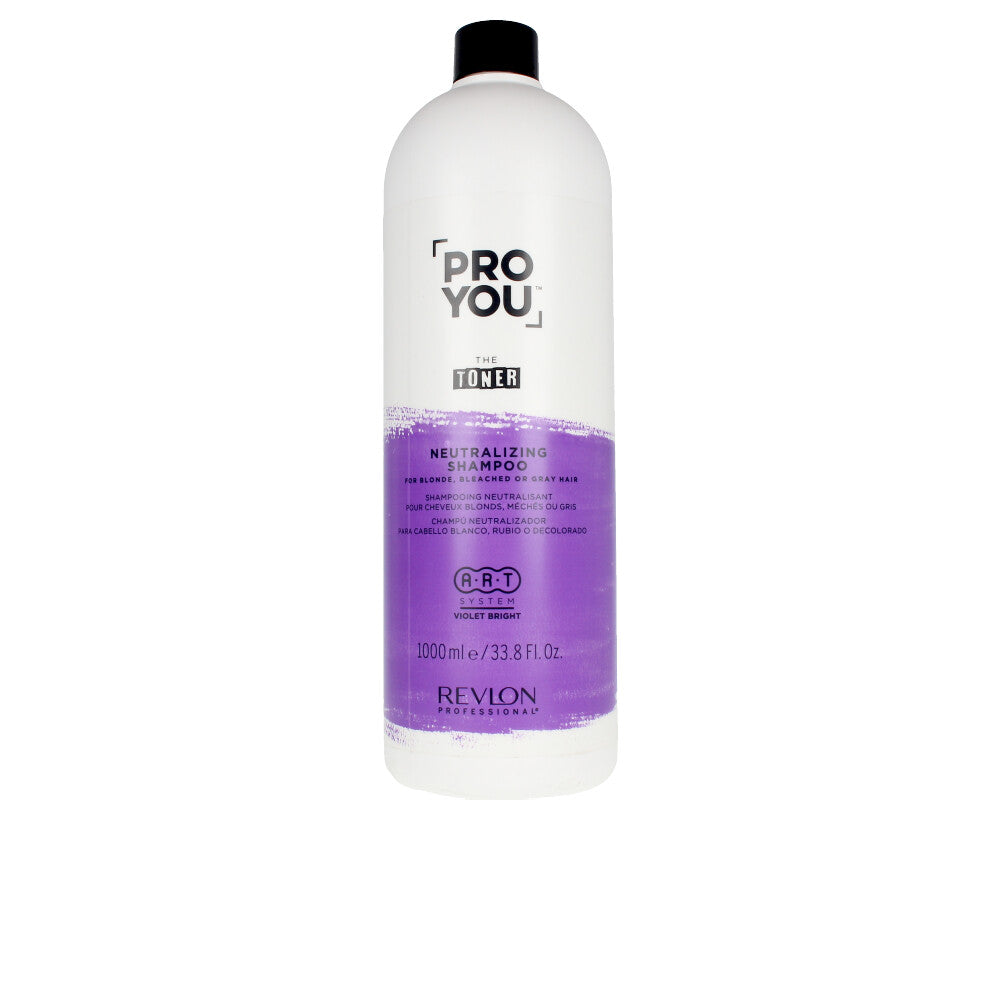 Large 1000 ml purple-toned neutralising shampoo bottle for blonde and highlighted hair