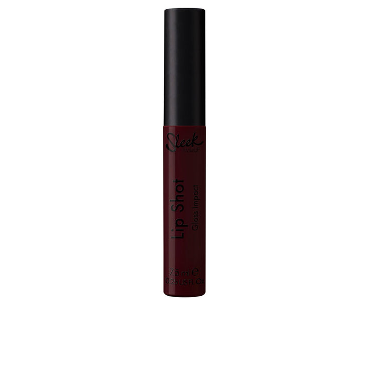 Tube of dark, high‑shine liquid lip gloss with doe‑foot applicator, 7.5 ml, Unisex