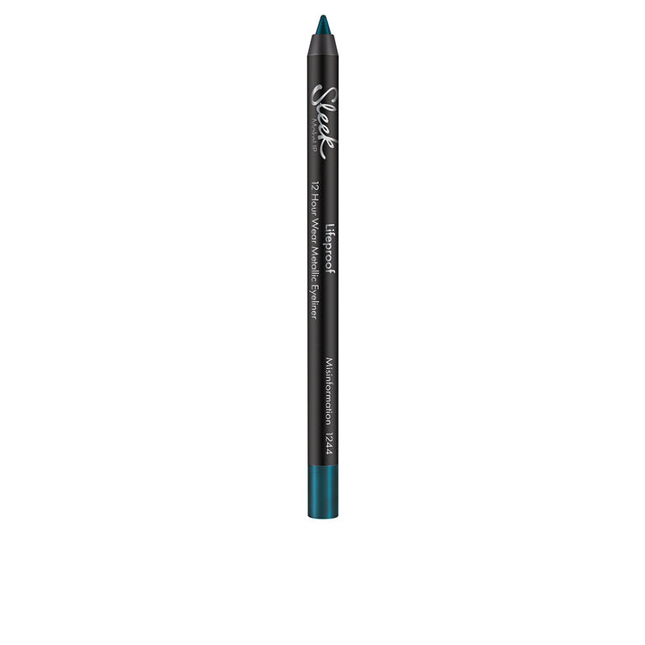 Slim black kohl eyeliner pencil with creamy tip, vegan, 12-hour wear, Unisex