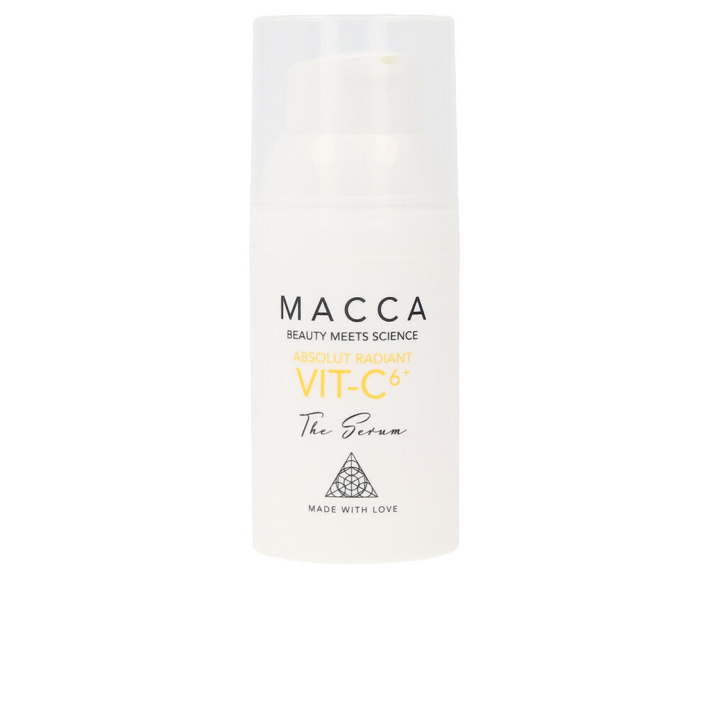 30 ml matte glass serum bottle with pump, pale citrus liquid