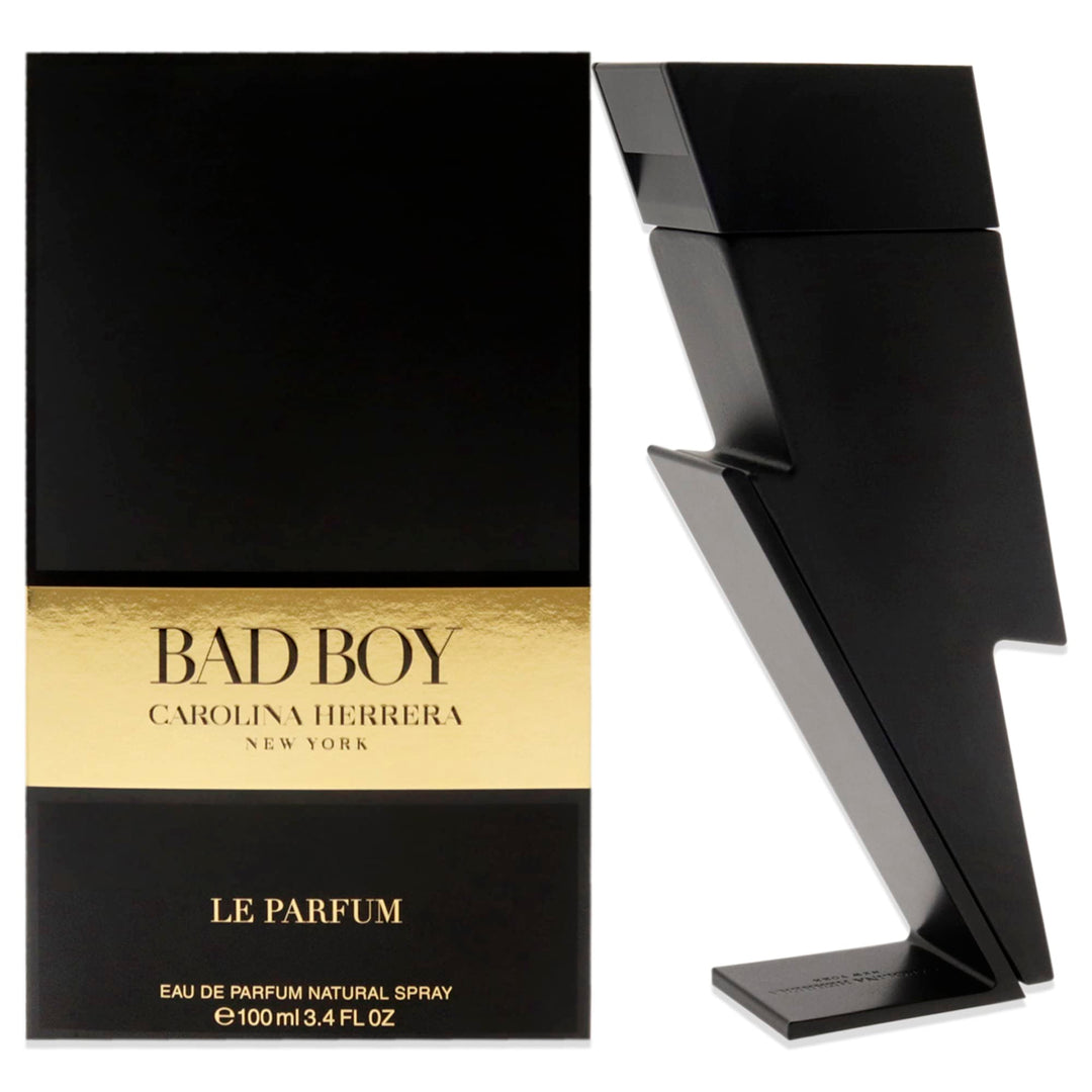 Matte-black 100 ml Eau de Parfum bottle with lightning motif, woody aromatic fragrance