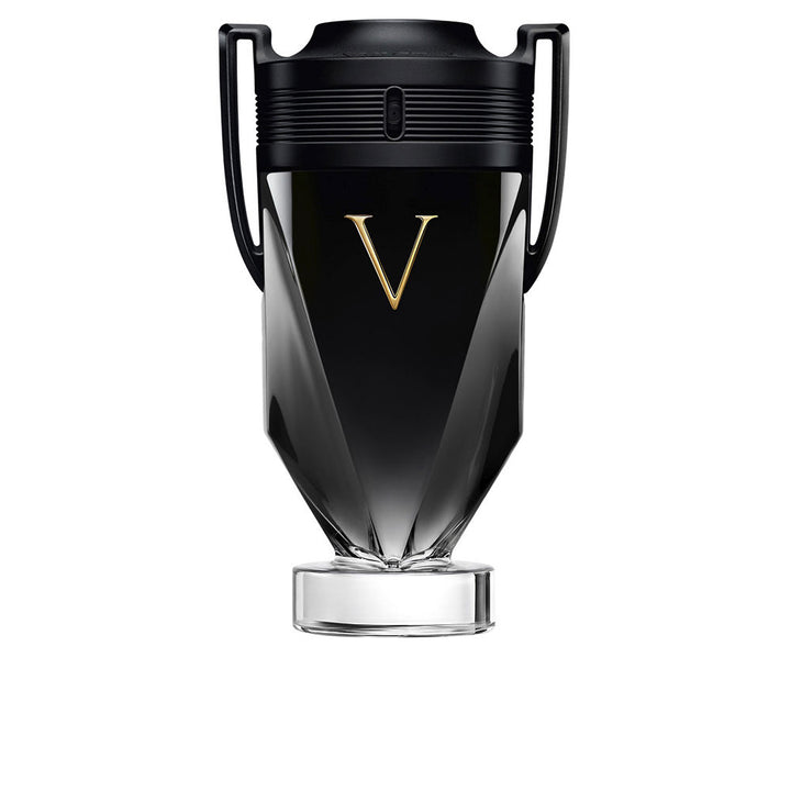 Glossy black flacon with matte cap, gold V, 200 ml Eau de Parfum for Man