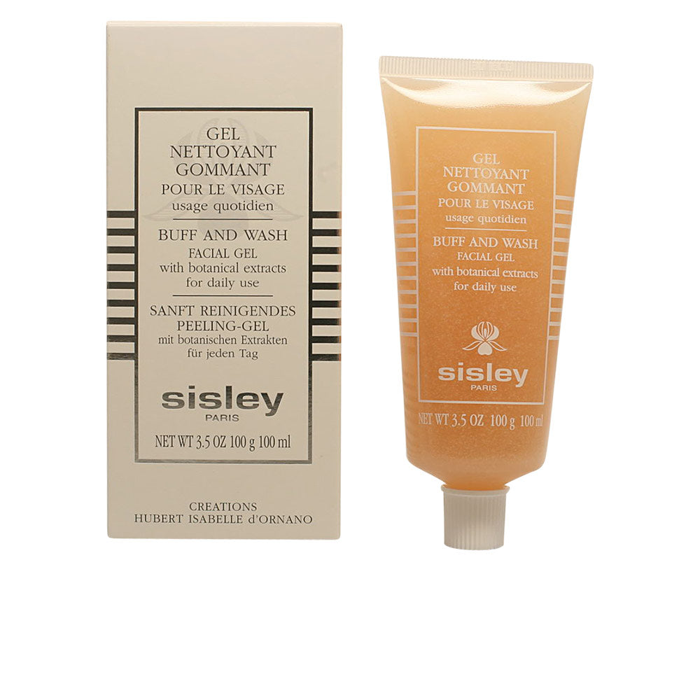 Clear gel cleanser with microbeads in 100 ml tube, citrus and lavender notes, Unisex