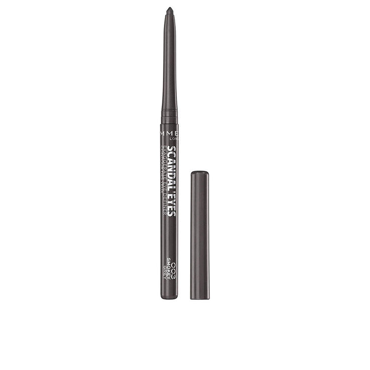 Retractable grey eyeliner pencil with built-in smudger and sharpener, 0.35 g