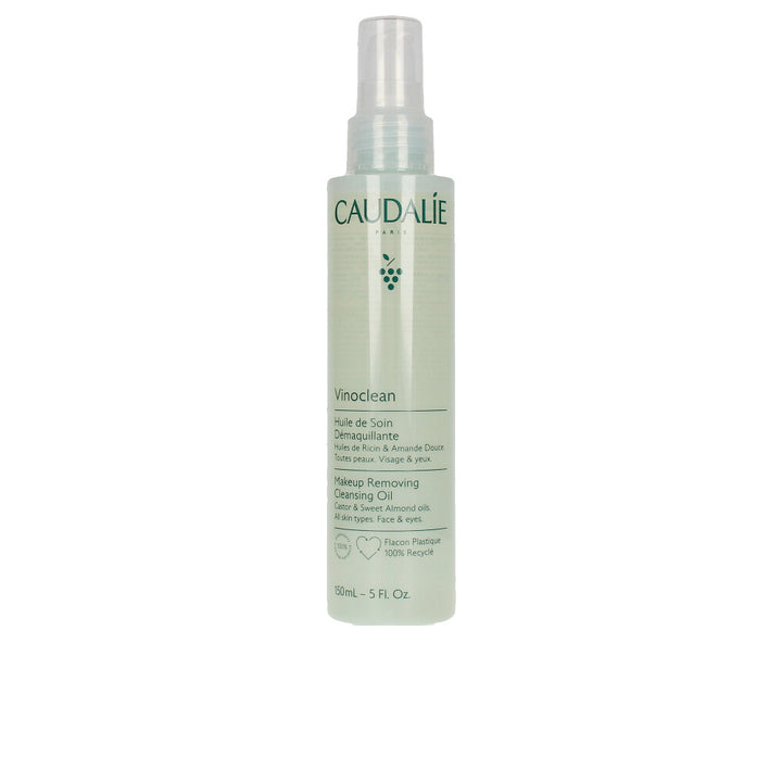 150 ml bottle of botanical cleansing oil with pump, clear golden oil