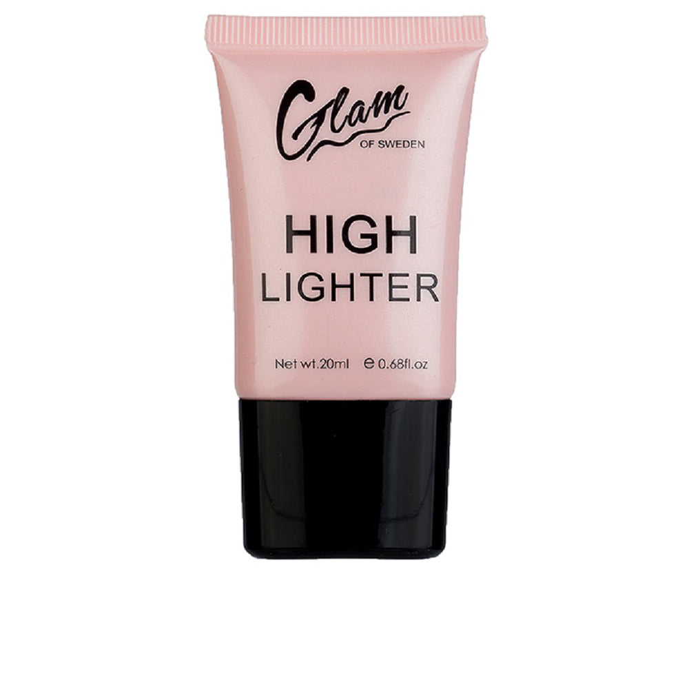 Small 20 ml pink liquid highlighter bottle with pearlescent finish
