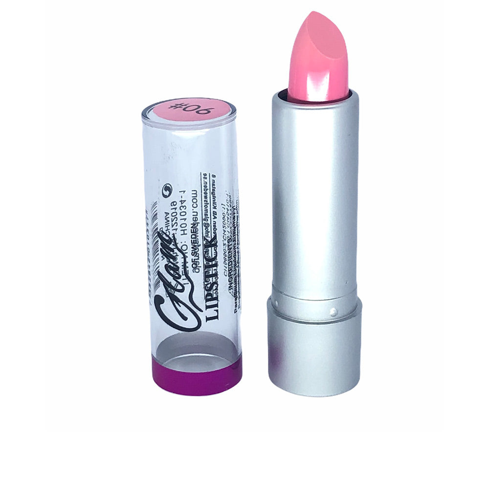 Velvet pink metallic lipstick bullet, creamy finish, 3.8 g, Unisex