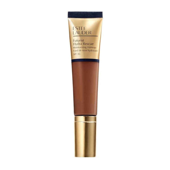 Tinted serum foundation in shade 6W1 Sandalwood, pump bottle, luminous finish