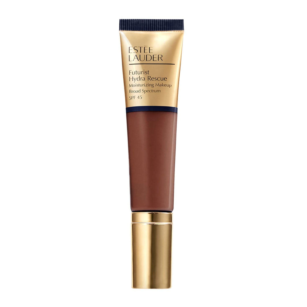 Tinted liquid foundation bottle, shade 7N2 Rich Amber, SPF 45, hydrating finish