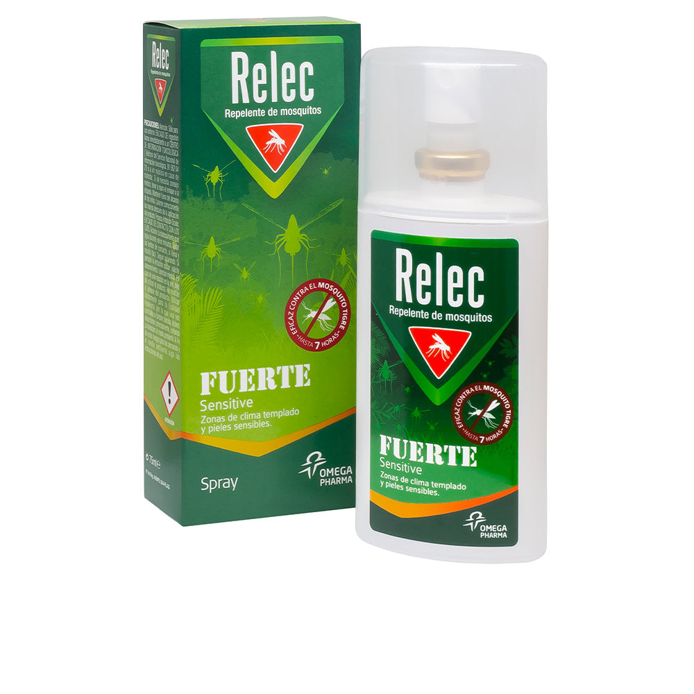 Relec Fuerte Sensitive mosquito repellent spray bottle, family-safe, fragrance-free