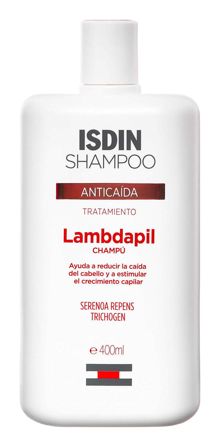 400 ml bottle of anti‑hair‑loss shampoo with Serenoa extract, neutral packaging