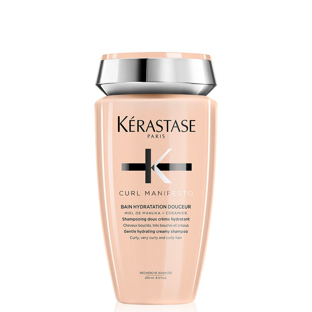 Creamy hydrating shampoo bottle with soft lather, for wavy, curly and afro hair