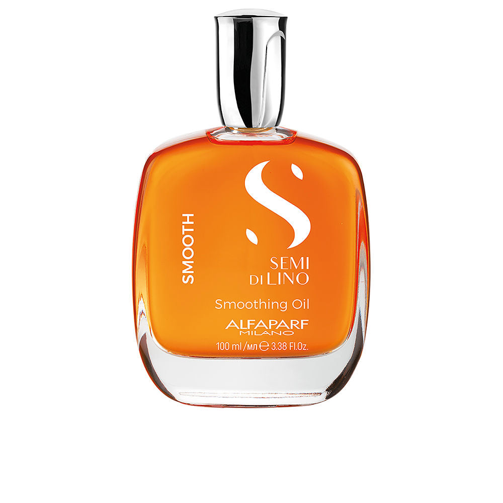Clear golden hair oil bottle, 100 ml, smoothing shine treatment for women