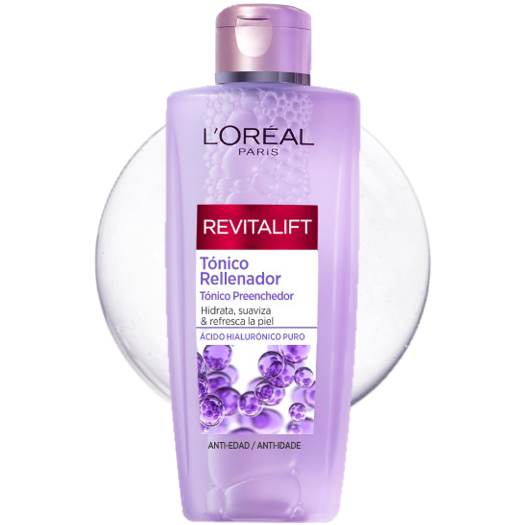 200 ml clear bottle of hyaluronic hydrating facial toner for Women