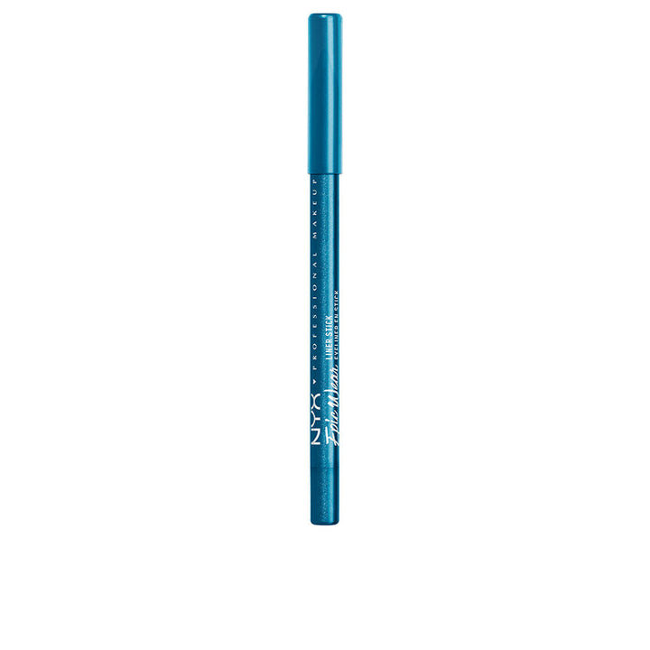 Turquoise longwear eyeliner stick in slim pencil format, capped