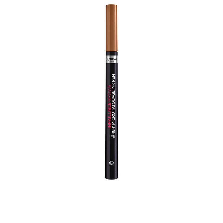 Slim auburn micro‑tip brow pen with trident applicator, 4.5 ml
