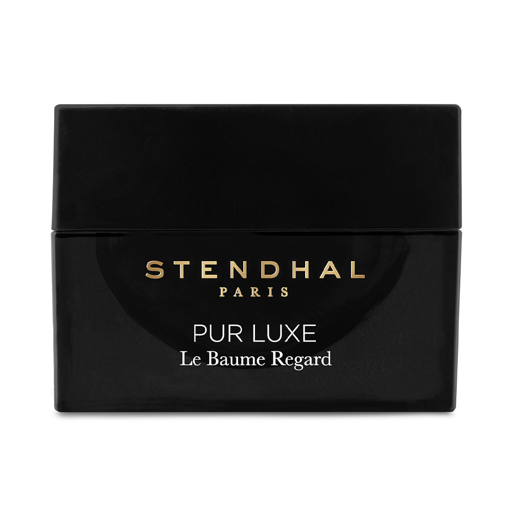 Small 10 ml jar of creamy eye balm with pearlescent sheen, compact packaging