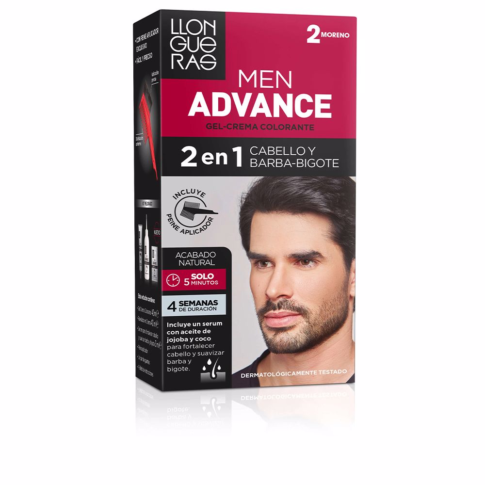 Tube of ammonia-free gel-cream hair colour, shade 2-moreno, 1 unit, for Man