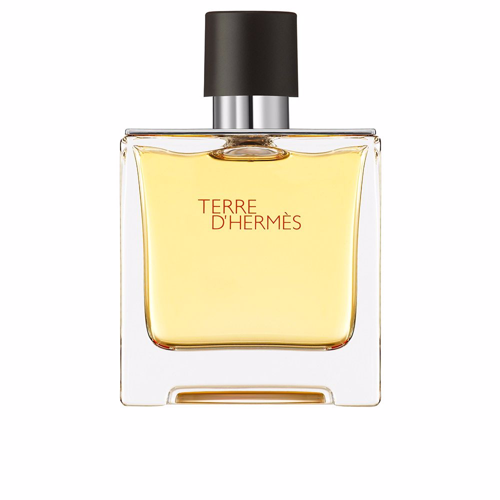 75 ml amber glass parfum with metal-shouldered bottle and sliding cap