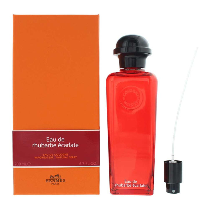 Scarlet lantern-shaped 200 ml cologne bottle with orange box, Unisex fragrance