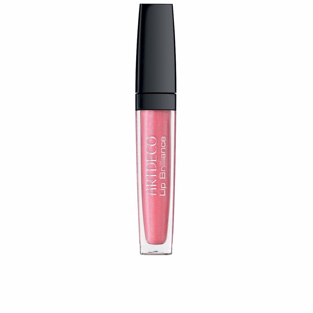 Small 5 ml soft pink long‑lasting hydrating lip gloss with glossy finish