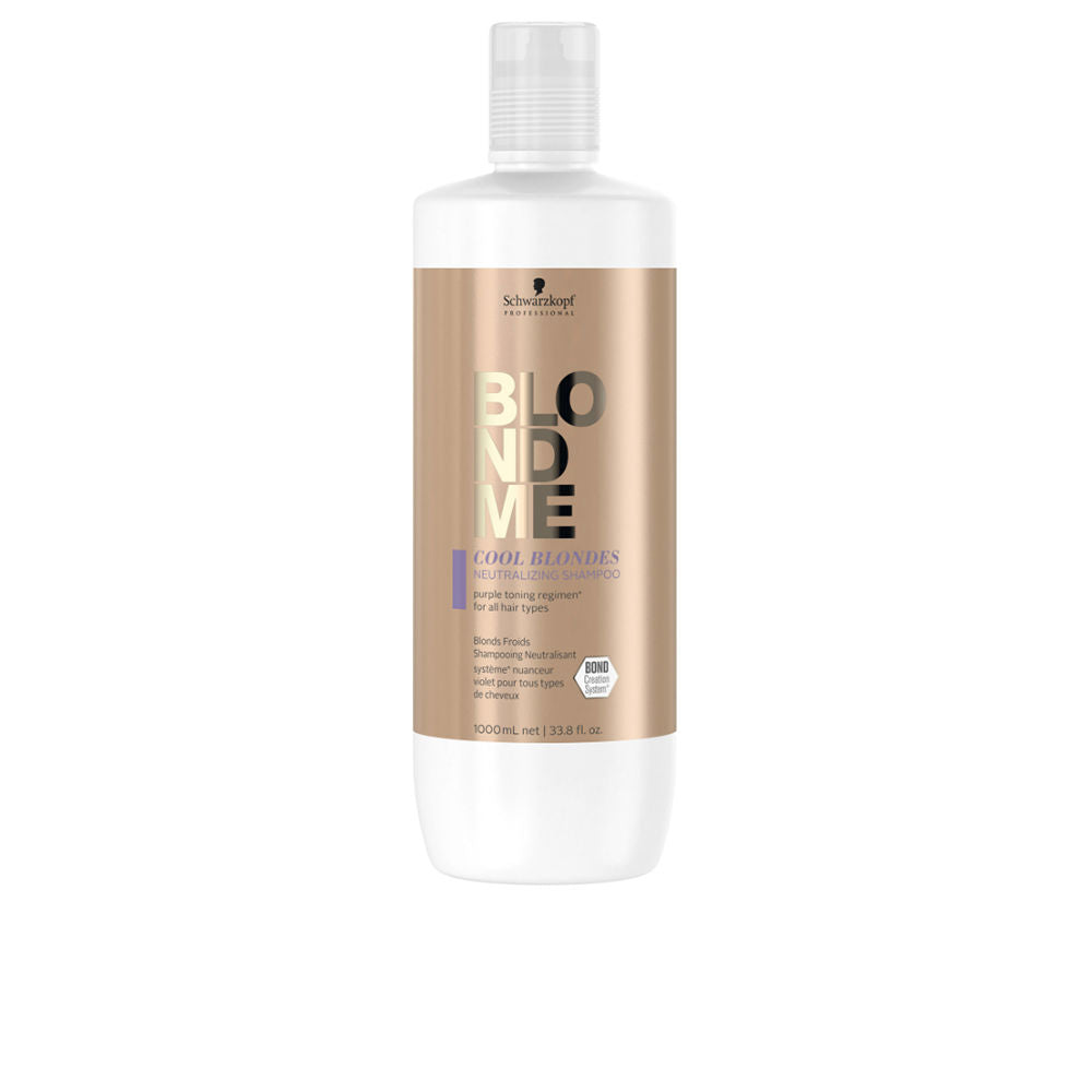 1 L neutralising shampoo bottle for cool blonde hair, salon-sized